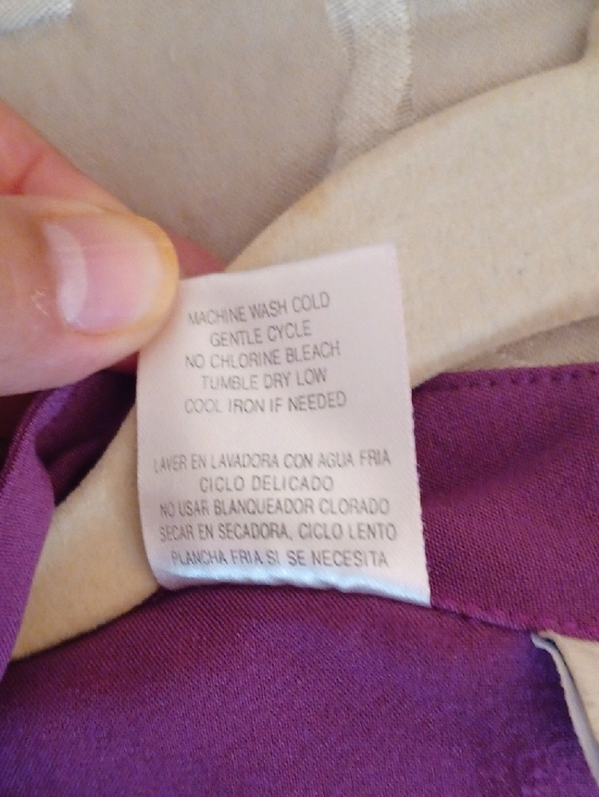 Classic Elements Purple Mandarin-Style Button Down Shirt - Picture 6 of 9